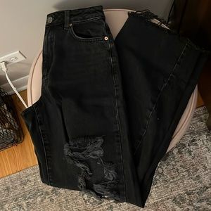 never worn black wide leg garage jeans